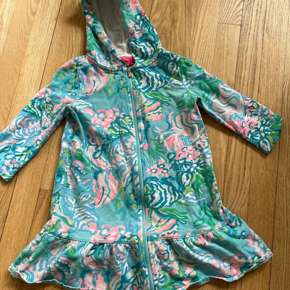 Girls Lily Pulitzer Hooded Coverup - size 6/7